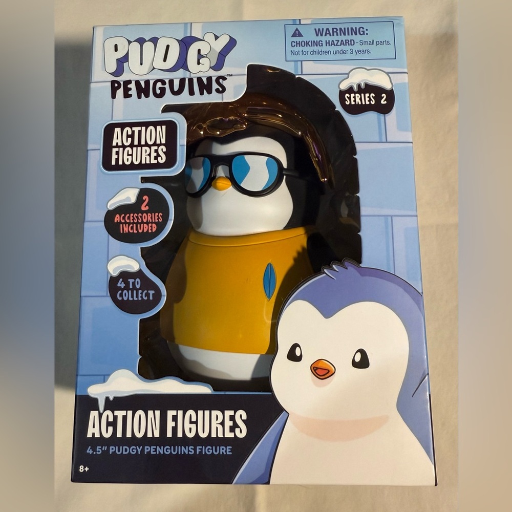 Action Figure Pudgy Penguins 4.5” Gold and Black Find Series 2